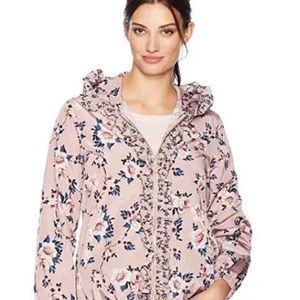 Kate Spade ♠️ Pink Prairie Rose Ruffle Anorak
